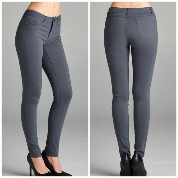 ❗️CLOSING SALE❗️ PLUS: Charcoal Skinny Ponte Pants - Picture 2 of 2